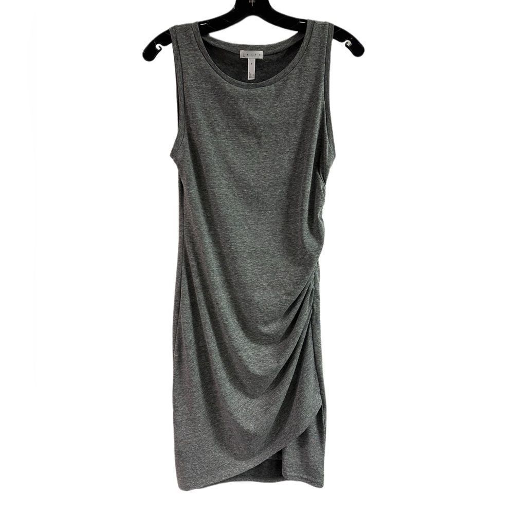 Leith Gray Sleeveless Ruched Dress Size M